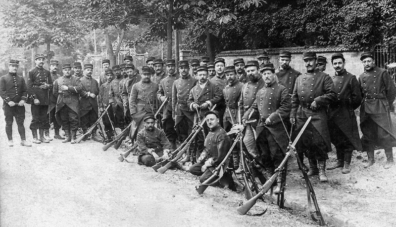 Французские солдаты на привале