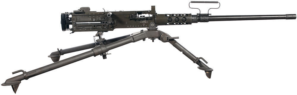 Пулемет Browning M2HB на пехотном станке M3